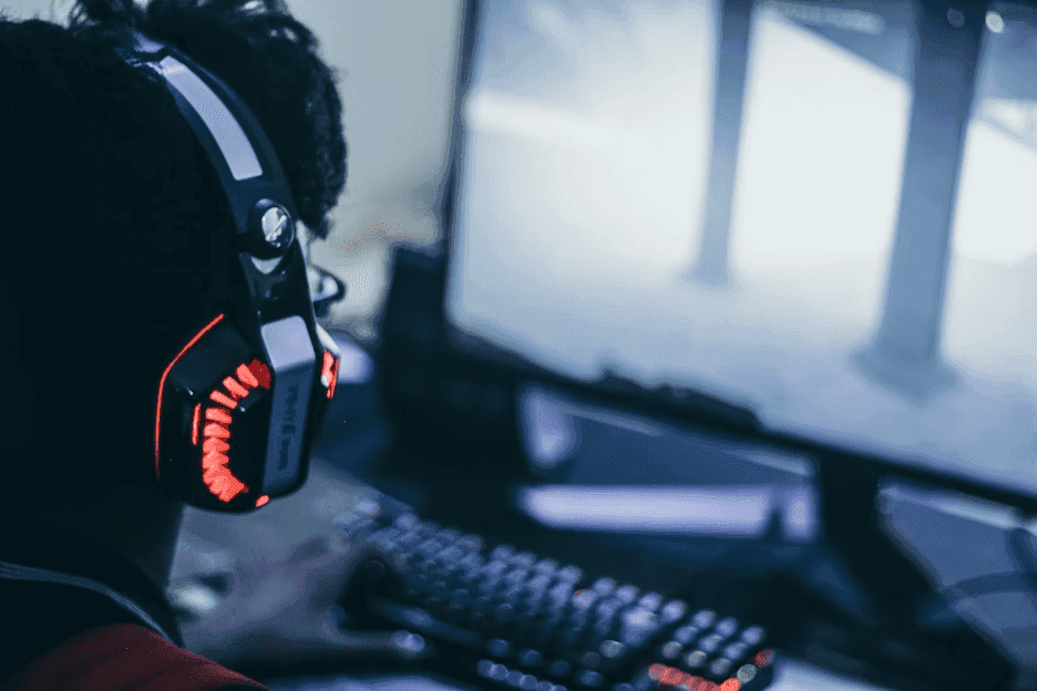 Person playing a game